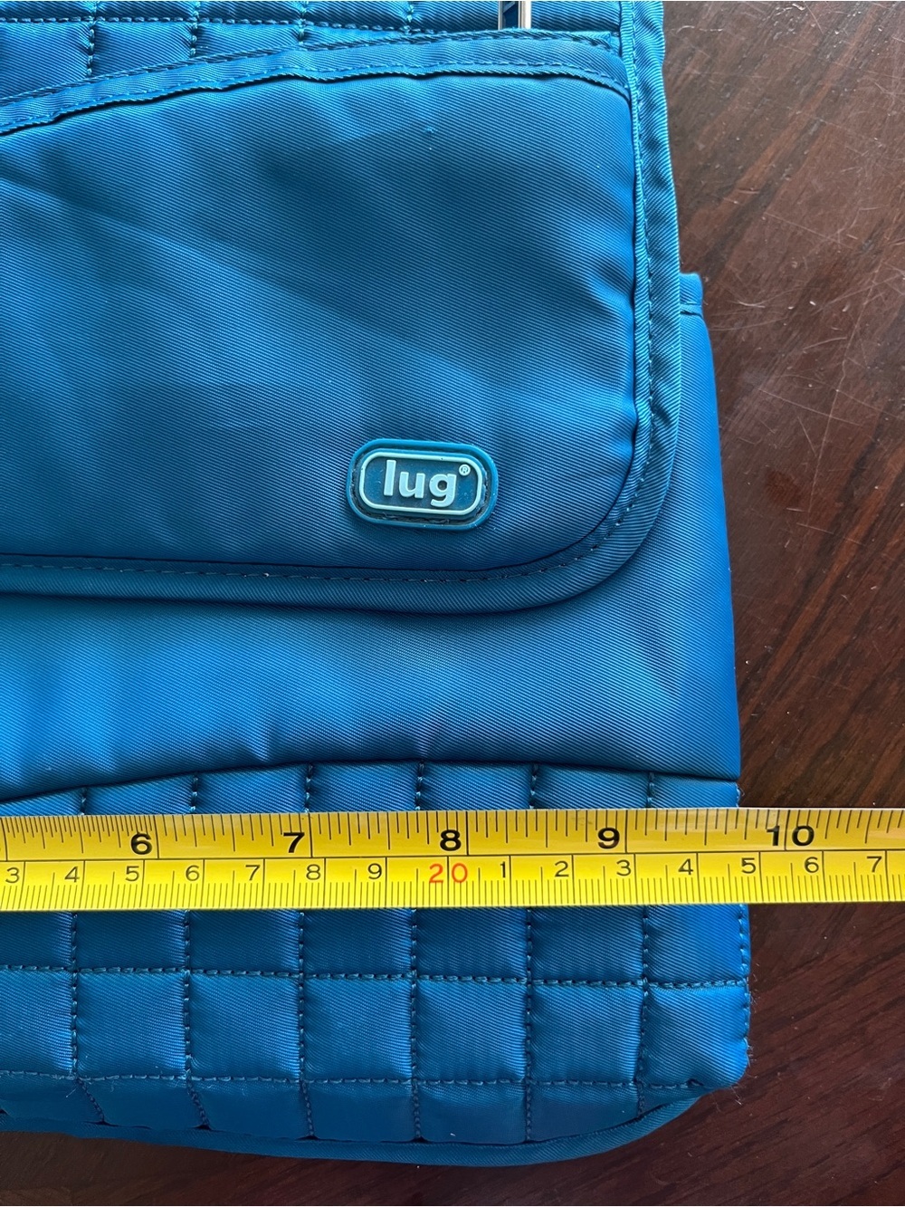 Lug Skipper Crossbody Bag Quilted Aqua Blue Travel Handbag Purse - Picture 7 of 8